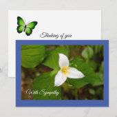 Trillium Wild Flower Platte Kaart (Voorkant / Achterkant)