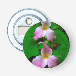 Trillium-wildbloem Button Flesopener