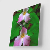Trillium-wildbloem Vierkante Klok (Hoek)