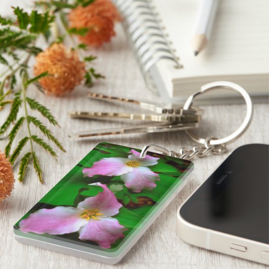 Trillium Wildflower Sleutelhanger (Voorkant Rechts)