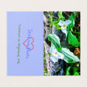 Trilliums 2x3.5 CADEAU KAART Visitekaartje (Buitenkant ongevouwen)