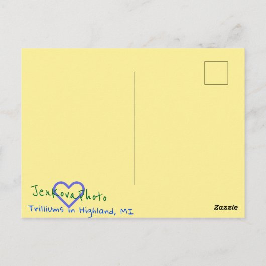 TRILLIUMS BRIEFKAART (Achterkant)