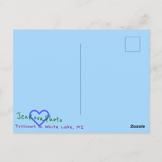 TRILLIUMS RAINBOW BRIEFKAART (Achterkant)