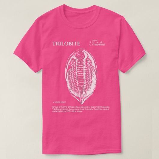 trilobite biology print t-shirt (Design voorkant)