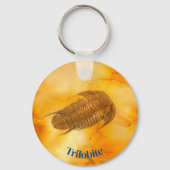 Trilobite Metal Circle Sleutelhanger, 2" Sleutelhanger (Voorkant)