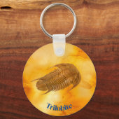 Trilobite Metal Circle Sleutelhanger, 2" Sleutelhanger (Voorkant)