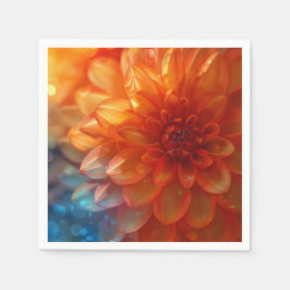 Trilrode Dahlia Bloem Papieren Servet