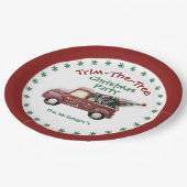 Trim de boom kerstfeest met naam papieren bordje (Gekanteld)