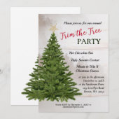 Trim de Boom Xmas Vakantie Party Feestdagenkaart (Voorkant / Achterkant)