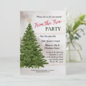 Trim de Boom Xmas Vakantie Party Feestdagenkaart (Staand voorkant)