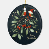 Trim het drama, houd de moed keramisch ornament (Links)