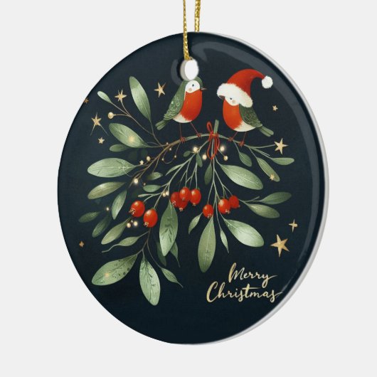 Trim het drama, houd de moed keramisch ornament (Links)