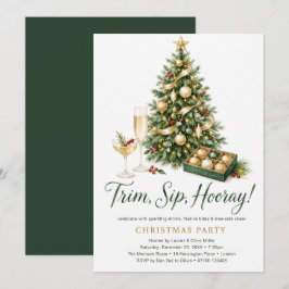 Trim, Sip, Hooray Kerstfeest Kaart