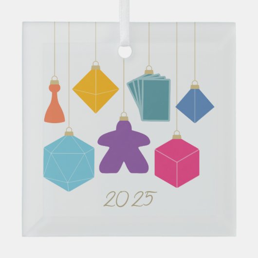 Trim the Tree with Board Games Glass Ornament (Voorkant)