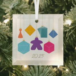 Trim the Tree with Board Games Glass Ornament