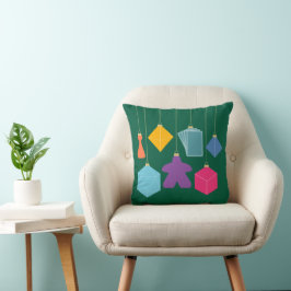 Trim the Tree with Board Games Square Throw Pillow Kussen