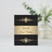 Trim voor 40 en Fabulous Black Coffee op zaterdag Kaart (Staand voorkant)