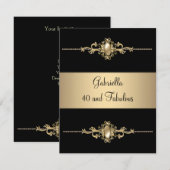 Trim voor 40 en Fabulous Black Coffee op zaterdag Kaart (Voorkant / Achterkant)