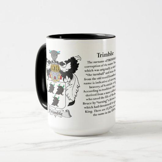 Trimble Family Coat of Arms Mok (Voorkant links)