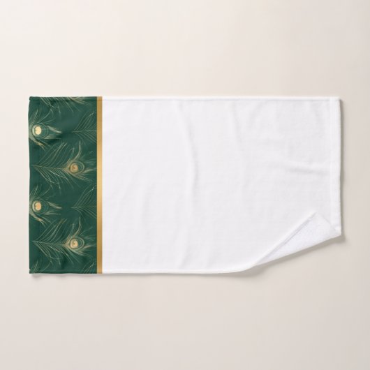 TRIMMED EMERALD GOLD BATHROOM TOWEL SET BAD HANDDOEK (Handdoek)