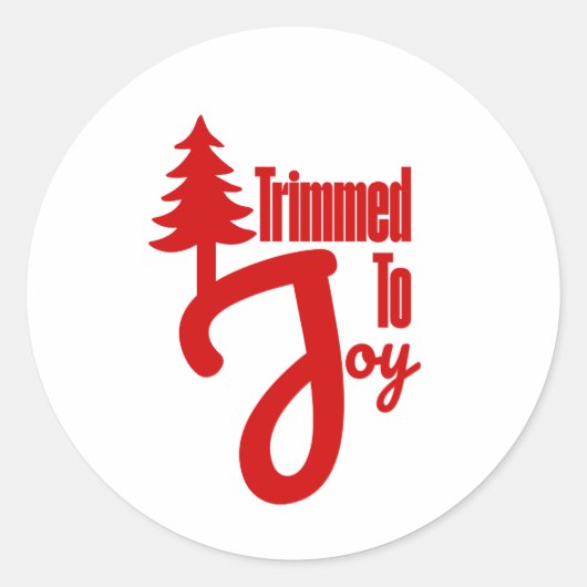Trimmed to Joy Ronde Sticker (Voorkant)