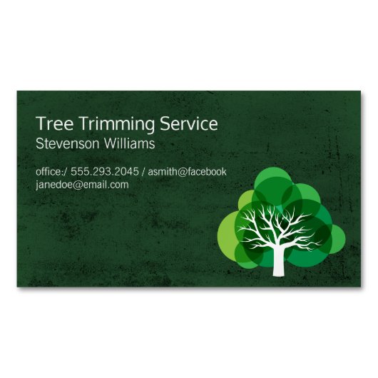 trimmen van bomen | Natuur buitenshuis | Boom Magnetisch Visitekaartje (Voorkant)
