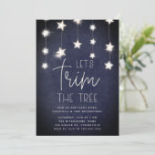 Trimpartij voor kerstbomen met luchtige sterren kaart (Staand voorkant)