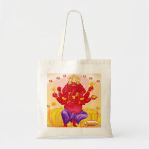 Trimukah Ganesha canvas Tote Bag