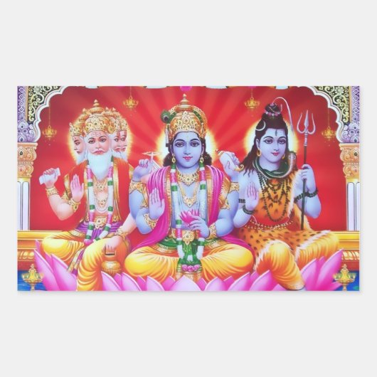 Trimurti-Sticker Rechthoekige Sticker (Voorkant)