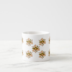 Trinacria motief Sicilia Siciliaans  Espresso Kop