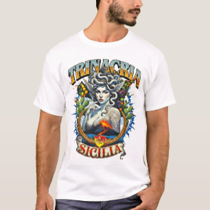 Trinacria Retro Stijl T-Shirt