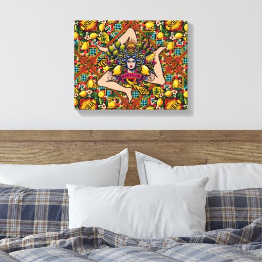 Trinacria Sicilia Canvas Afdruk (Insitu (Slaapkamer))