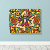 Trinacria Sicilia Canvas Afdruk (Insitu (Houten vloer))