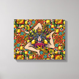 Trinacria Sicilia Canvas Afdruk