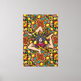 Trinacria Sicilia Canvas Afdruk