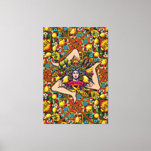Trinacria Sicilia Canvas Afdruk