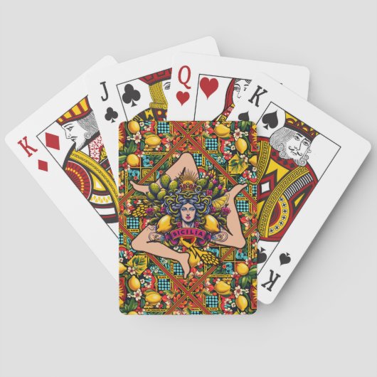 Trinacria Sicilia Pokerkaarten (Achterkant)