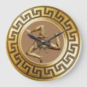 Trinacria Sicilian Clock Grote Klok (Voorkant)