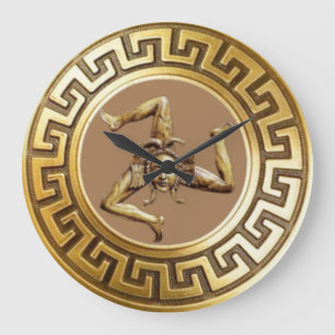 Trinacria Sicilian Clock Grote Klok
