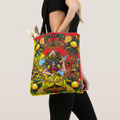 Trinacria Sicilian lemon Design Tote Bag (Dichtbij)