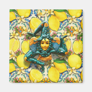Trinacria Sicilië Italië Pride Lemon Tegel Medusa Magneet