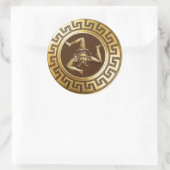 Trinacria van Sicilië (Brons) Ronde Sticker (Tas)