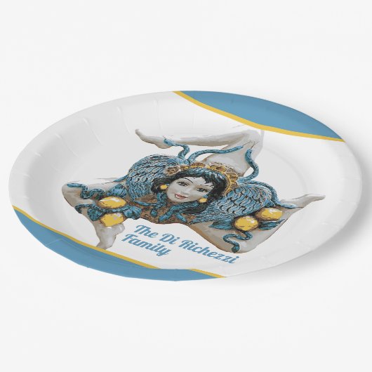 Trinacria van Sicilië, symbool met drie poten Sici Papieren Bordje (Gekanteld)