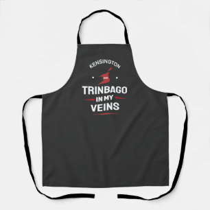 Trinbago in mijn aderen   Trini trots ZWART Schort