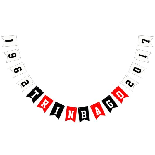 TRINBAGO (Jaar Wijzigbaar) Onafhankelijkheid Vlaggetjes (Alle)