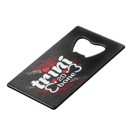 Trini 2D Bone met jouw naam op Creditkaart Flessenopener