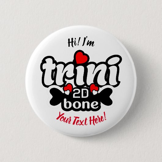 Trini 2D Bone Ronde Button 5,7 Cm (Voorkant)