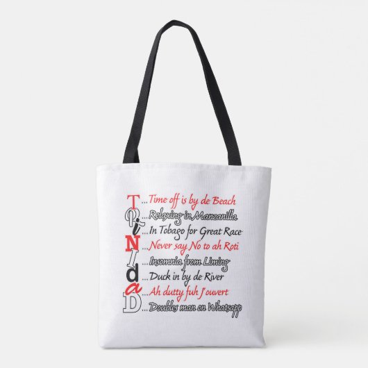 Trini 2D bot (2 zijdig) Tote Bag (Achterkant)