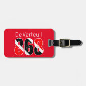 TRINI 868 ROOD BAGAGELABEL (Voorkant horizontaal)