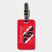 TRINI 868 ROOD BAGAGELABEL (Voorkant verticaal)